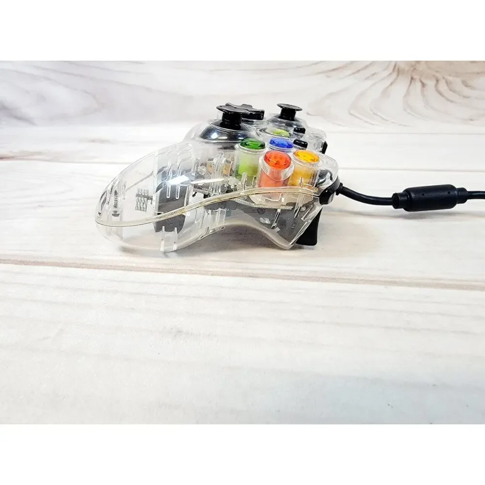 Xbox 360 Clear PDP Afterglow Wired Controller Model PL-3702 Breakaway